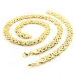 Stainless Steel Bracelets width dubai silver and gold jewelry set for men stainless steel necklace bracelet ornaments