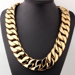 70cm * 31MM Super Heavy The best jewelry of the party Cuban Chain Gold Silver Tone 316L Stainless Steel Necklace